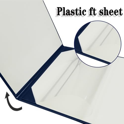Happy Secret Book-Style Diploma Cover 8.5" x 11", Smooth Leather Certificate Holder for Diplomas and Certificates - Image 3