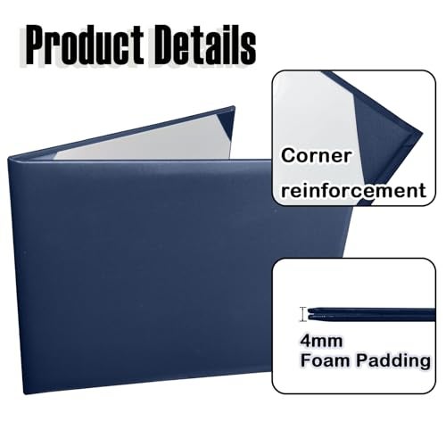 Happy Secret Book-Style Diploma Cover 8.5" x 11", Smooth Leather Certificate Holder for Diplomas and Certificates - Image 4