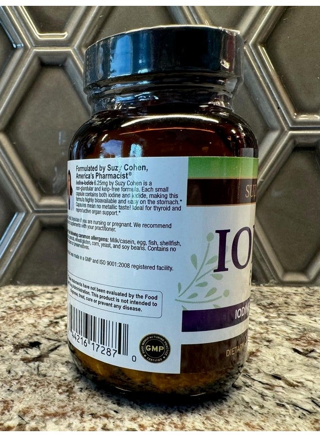 Script Essentials Suzy Cohen Iodine Complex Supplement - 6.25mg Iodine & Iodide Blend - 90 Vegetarian Capsules for Dietary Support - Image 4