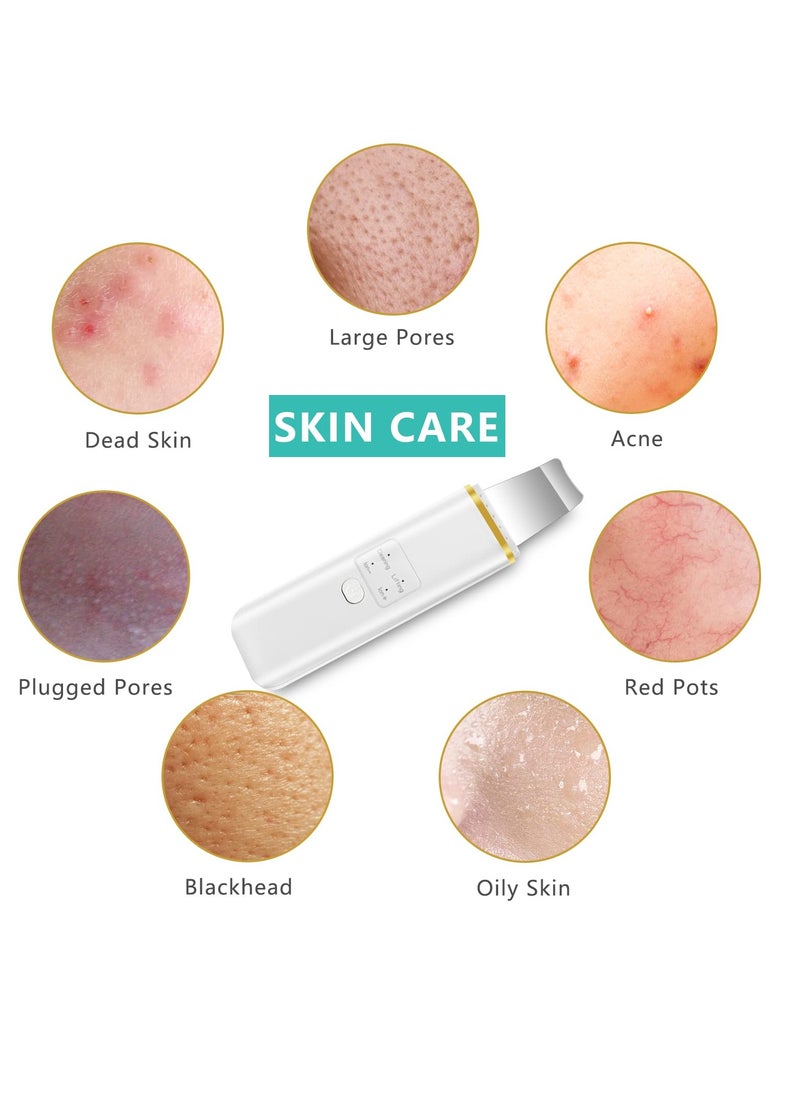 KASTWAVE Skin Scrubber Face Spatula Blackhead Remover Pore Cleaner Beauty Lifting Tool with 4 Modes Care Tools Comedones Extractor for Facial Deep Cleansing 2 Silicone Covers Included  - Image 5