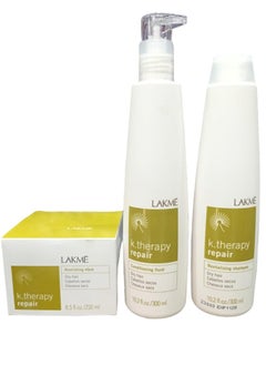 LAKME Shampoo 300 ml  Conditioner 300 ml  and Mask 250 ml For Very Dry Hair  It Helps Increase its Moisture.  - Image 1