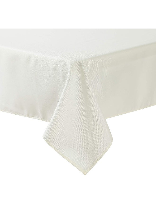 Cupuamon Square Tablecloth 90x90 inch Washable Polyester Fabric Table Cloth for Wedding Party Dining Banquet Decorationï¼ˆ90x90,Ivoryï¼‰ - Image 5