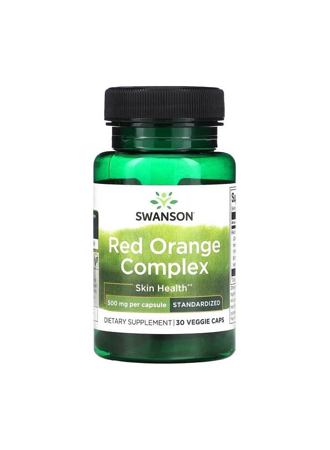 SWANSON Red Orange Complex, 500 mg, 30 Veggie Caps 