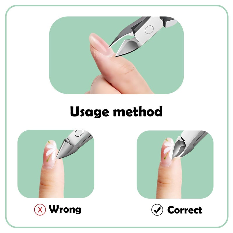 Criyar Fine Edge Cuticle Trimmer & Nippers, Scissor, Nail Clippers Silicone Handle Carbon Steel Nail Tools for Precise Removal, Durable Washable Cuticle Cutter & Remover (Rose-Color 1PC) - Image 3
