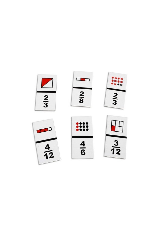 Learning Advantage The Original Fraction Dominoes - 49 Dominoes - Math Manipulative For Kids - Equate, Add And Subtract Fractions  - Image 4