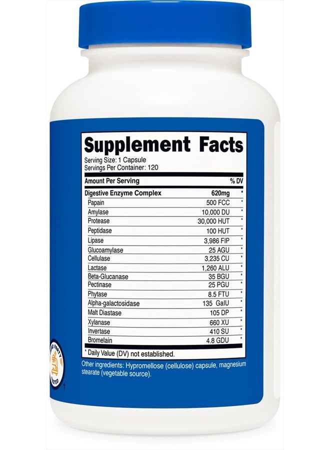 Nutricost Digestive Enzymes 620mg, 120 Capsules - Complete Digestive Enzyme Supplement - Image 5