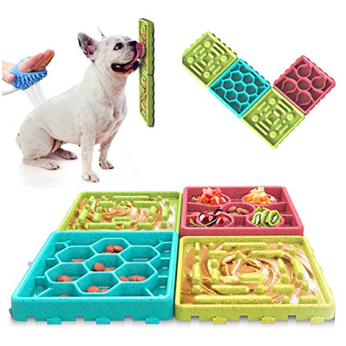 ANYPET Rubber Any Pet-Slow Feeding Mat, Tray, Slow Feeder Dog Bowls, Food Mat For Dog, Dog Lick Pad Anxiety Relief Feeding Mat With Suction,5.9 cm,H_2.9 cm,W_5.9 cm - Image 1