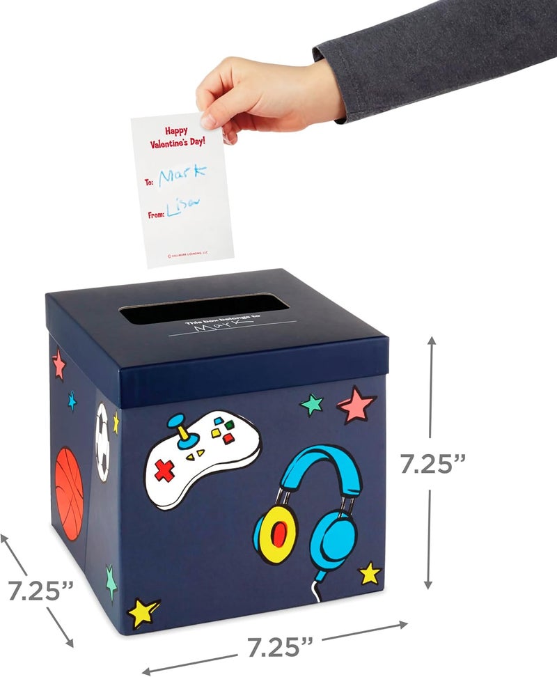 Hallmark Boys Valentine's Day Cards and Mailbox for Kids School Classroom Exchange, Games and Sports - Image 3