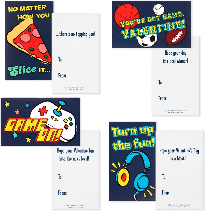 Hallmark Boys Valentine's Day Cards and Mailbox for Kids School Classroom Exchange, Games and Sports - Image 5