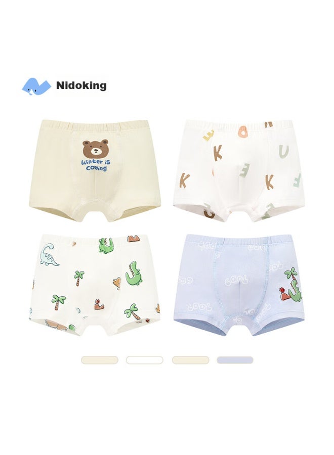 Niduoxiong Niduoxiong Children's Underwear, Boys' Boxer Briefs, Cotton Underpants, Baby Boy Shorts, Toddler Underwear, 4-pack  - Image 5