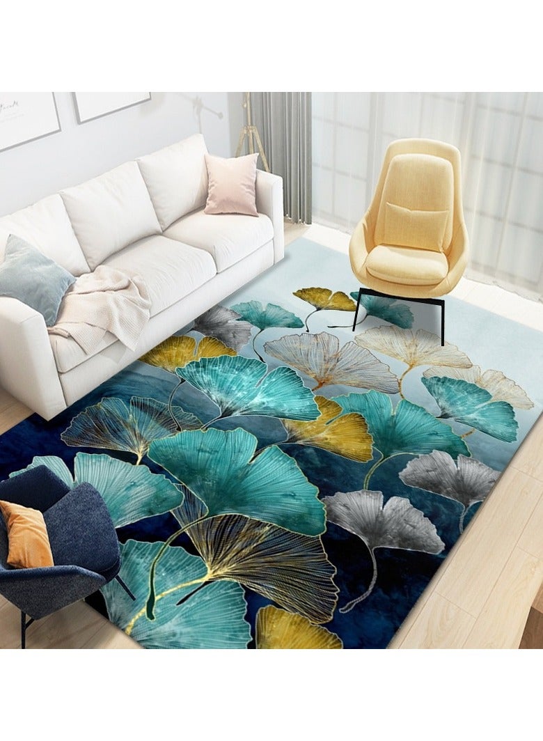 Loquat سجادة منزلية مستطيلة عالية الجودة، بسيطة وحديثة وقابلة للغسل (سجادة فقط) - Image 1