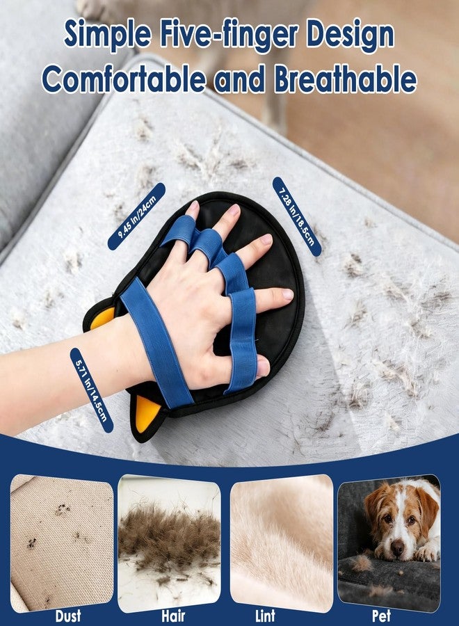 Magnetic SL Pet Hair Remover Glove, Reusable Brush Pet Hair Remover Tool for Dogs Cats, Five-Finger Electrostatic Pet Hair Glove for Couch, Furniture, Clothes,Car Seat(1pcs) - Image 2