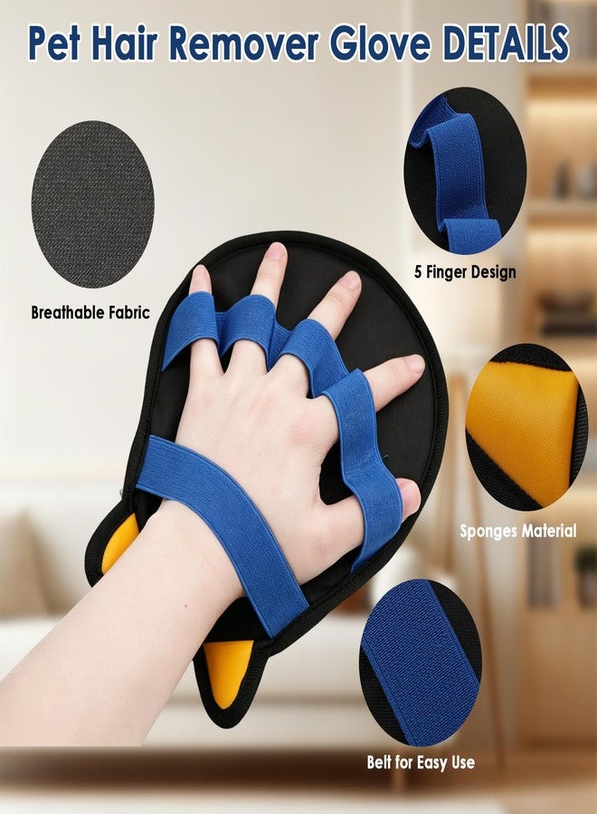 Magnetic SL Pet Hair Remover Glove, Reusable Brush Pet Hair Remover Tool for Dogs Cats, Five-Finger Electrostatic Pet Hair Glove for Couch, Furniture, Clothes,Car Seat(1pcs) - Image 3