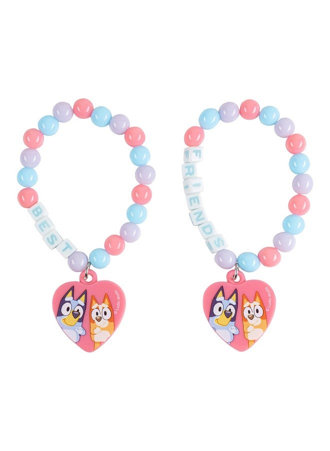 Luv Her Bluey Girls BFF 6 Piece Toy Jewelry Box Set with 2 Rings, 2 Bead Bracelets and Snap Hair Clips Ages 3+ - Image 4