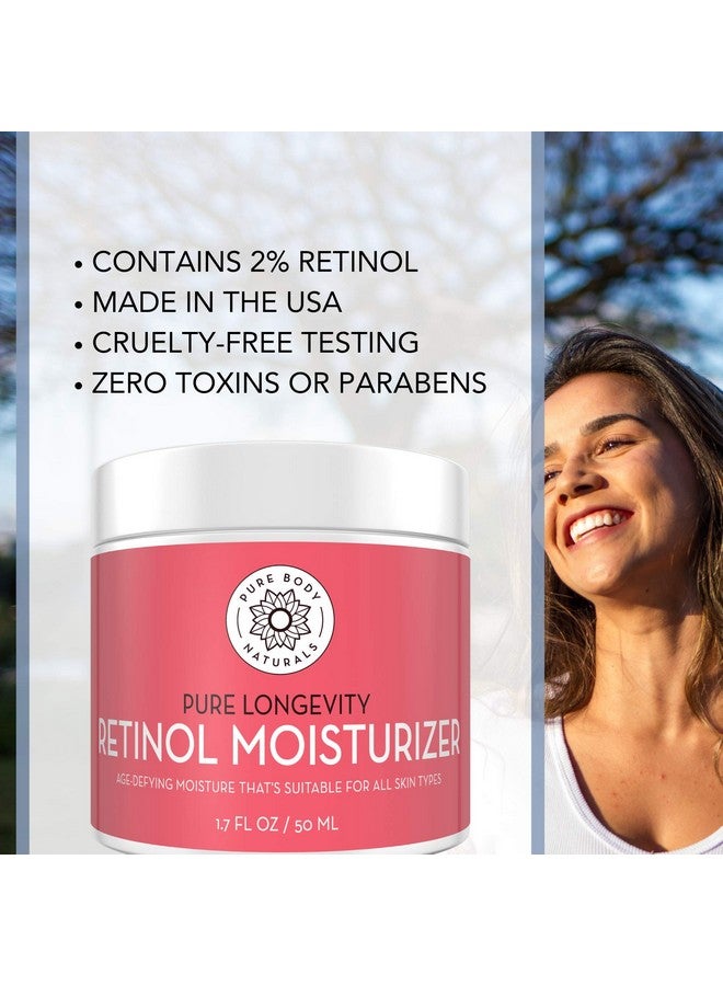 بيور بدي ناتشورالز مرطب الريتينول من بيور بودي ناتشورالز، 1.7 أونصة - كريم ريتينول مرطب للوجه، كريم للعين مضاد لعلامات تقدم السن للتجاعيد والخطوط الدقيقة مع حمض الهيالورونيك وزبدة الشيا وزيت الجوجوبا - Image 4