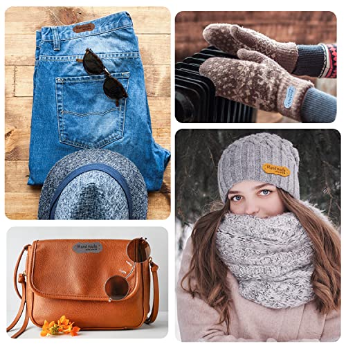Sliverdew 50pcs Colorful Embossed Leather Labels & Tags, Microfiber, 10 Colors, 15x42mm, Holes for Jeans, Bags, Shoes, Hat - Image 5