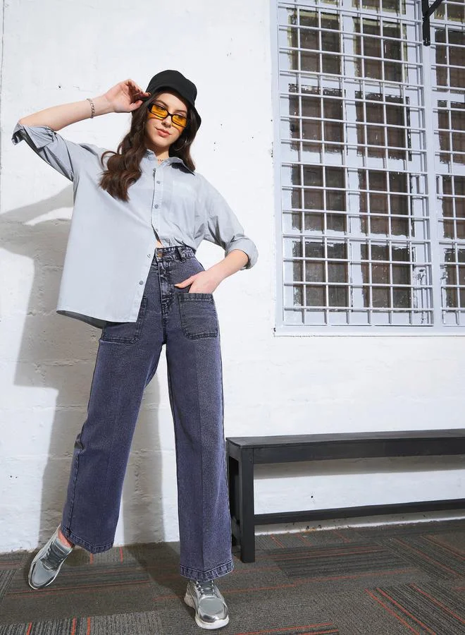 SASSAFRAS Chest Pocket Shirt with Long Sleeves by Styli