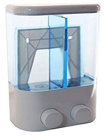 GNOLY Wall Mounted 2 in 1 Twin Head Liquid Soap Shampoo Handwash Touch Dispenser for Home Bathroom Restaurant Washroom Washbasin // ABS Plastic Twin Head Touch Soap Dispenser Organizer - Image 3