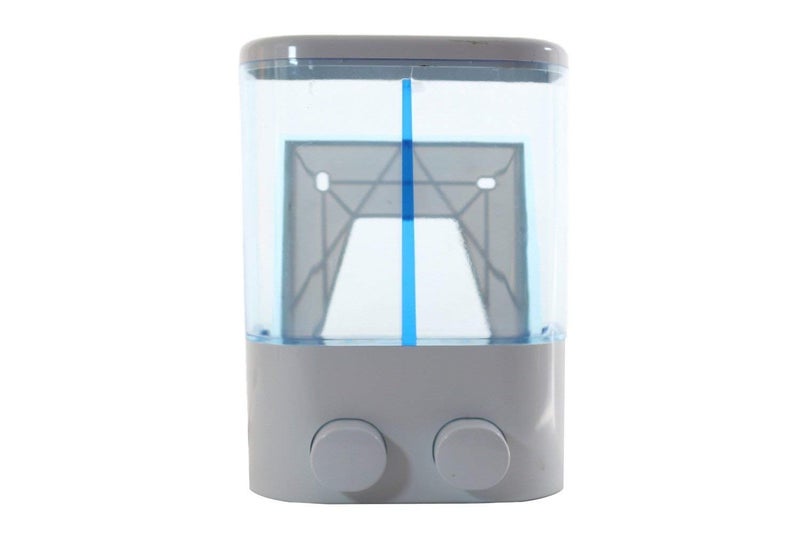 GNOLY Wall Mounted 2 in 1 Twin Head Liquid Soap Shampoo Handwash Touch Dispenser for Home Bathroom Restaurant Washroom Washbasin // ABS Plastic Twin Head Touch Soap Dispenser Organizer - Image 5