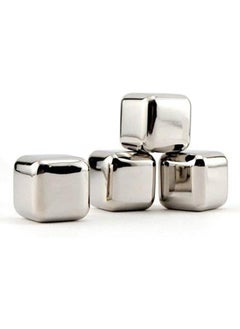 RANK Set of 4 Stainless Steel Ice Cubes for Cold Drinks Tweezer and Tray With Cover  - Image 2