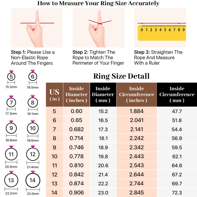 HZMAN 8mm Moon Star Sun Statement Ring Stainless Steel Boho Jewelry for Women Men (Silver, 9) - Image 4