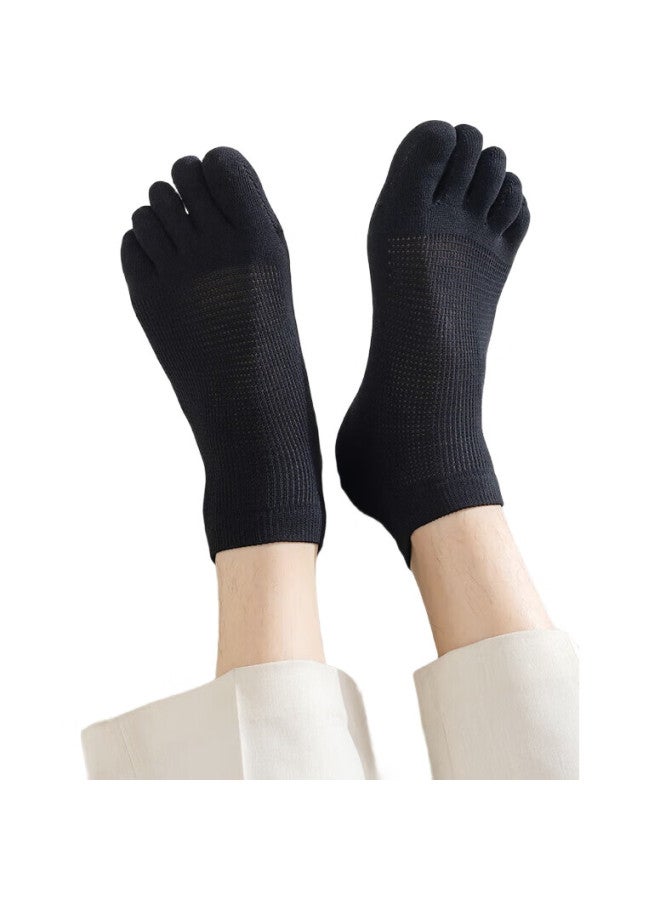 MIIOW 4 Pairs Of Men'S Socks, Mesh Short Tube Socks, 5A Antibacterial Deodorizing, Lightweight Breathable Socks, Summer Men'S Five-Toe Socks - Image 2