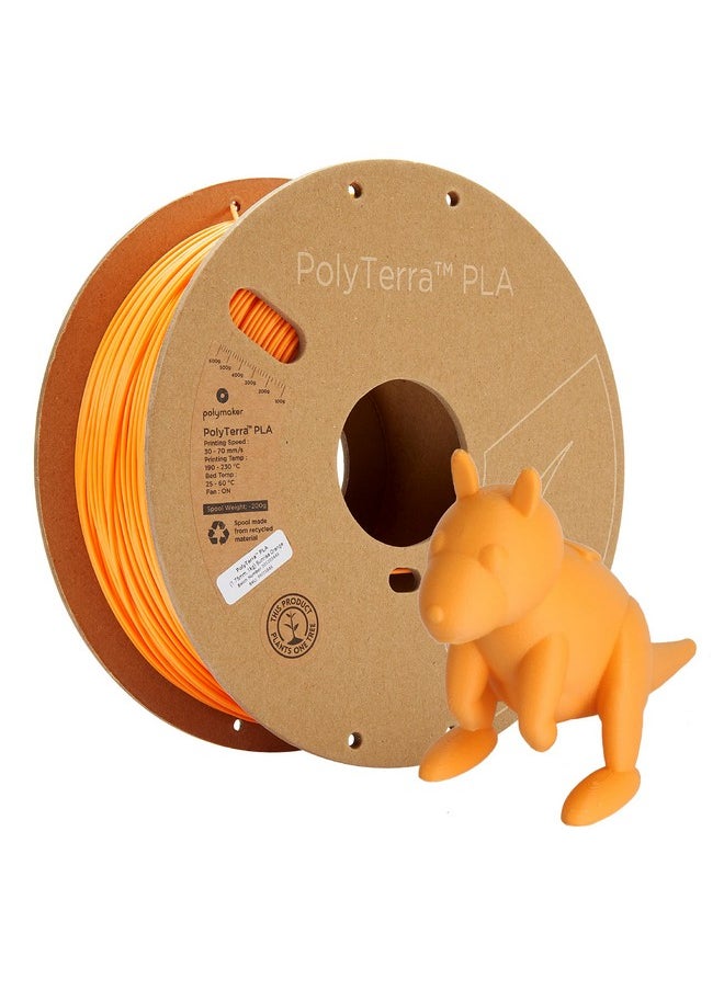 polymaker Polymaker Matte PLA Filament Matte Sunrise Orange 1.75mm 1kg 3D Printing Filament, PolyTerra 3D Printer PLA Filament  - Image 1