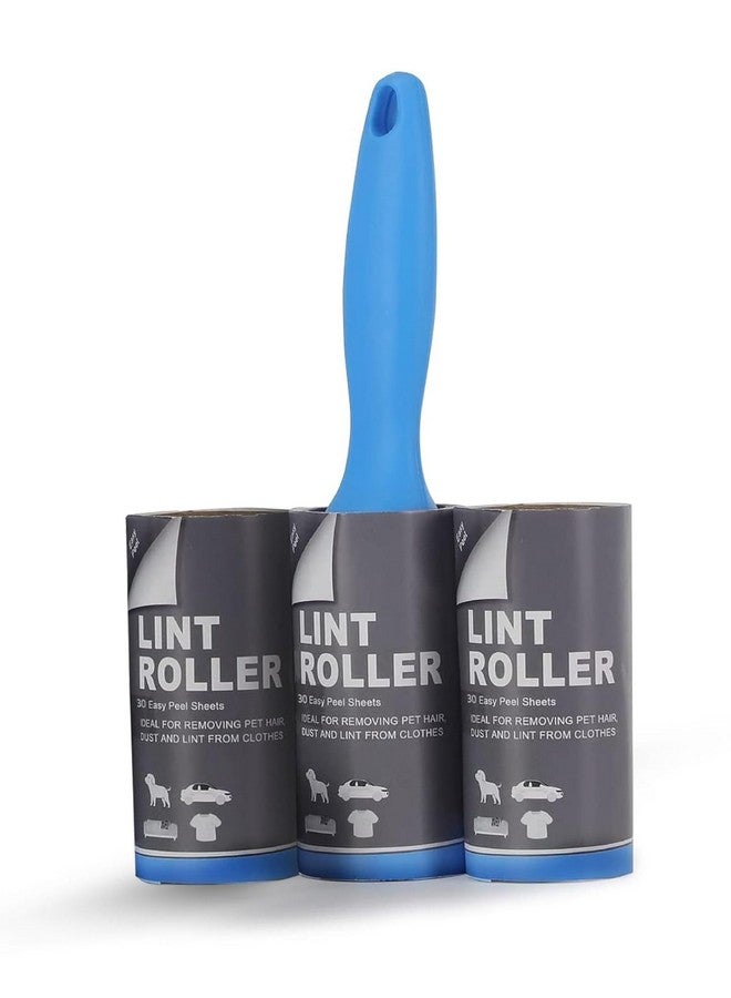 Claiez Sticky Lint Remover Roller for Clothes - 3 Rolls, 180 Sheets Total - Reusable Easy-Tear Pet Hair Remover for Woolen Clothes, Sofa, Furniture, Sweater, Dust & Dirt - Image 1