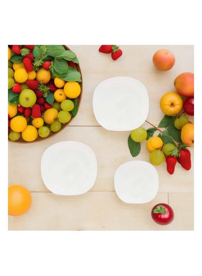 Melrich طقم عشاء من 27 قطعة من أوبال من ميلريتش، 6 أطباق عشاء، 6 أطباق حلوى، 6 أطباق حساء، طبقان بيضاويان، 6 أوعية، وعاء تقديم، آمن للاستخدام في غسالة الأطباق، آمن للاستخدام في الميكروويف، مقاوم للخدش - Image 4