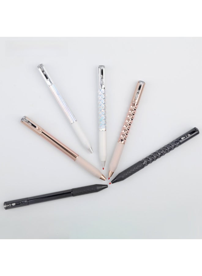 WU Diamond Geometric Deformation Pen Decompression Pen Trendy Push Retractable Pen Ballpoint Pen Creative Stationery For Students - Image 3