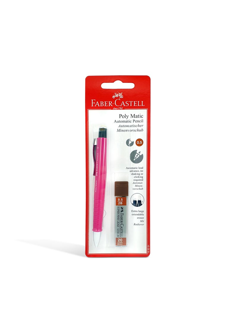FABER-CASTELL - Faber Castell POLYMATIC MECHANICAL PENCIL 0.5MM, Assorted - Image 1