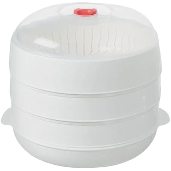 Microwave Veggie Steamer with Lid and Tray Potato Steamer for Microwave Heating Bowl for Potato Meat Corn Dumpling Bacon Dishes Meals Cooking Food - Image 2