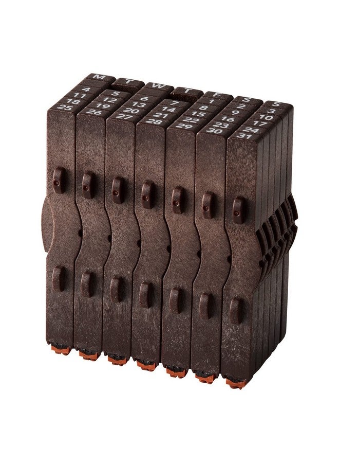 Shachihata Grj-5Ace Rubber Stamp Consolidated Numbers Stamp Perpetual Calendar English - Image 1