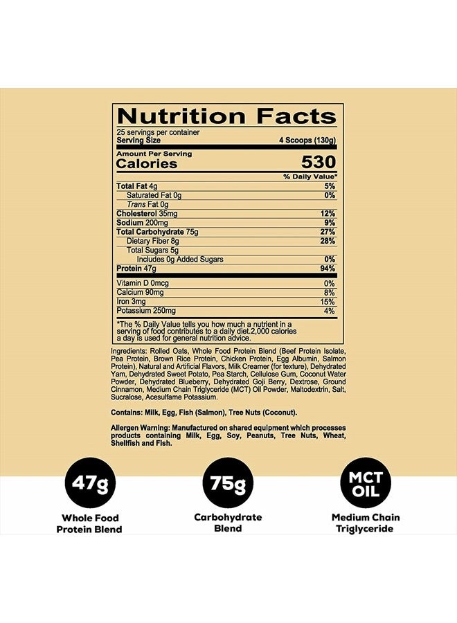 REDCON1 مسحوق بروتين MRE، حليب فانيليا - مزيج بروتين بديل للوجبات مصنوع من زيت MCT والأطعمة الكاملة - بروتين بمكونات طبيعية للمساعدة في استعادة العضلات (25 حصة) - Image 2
