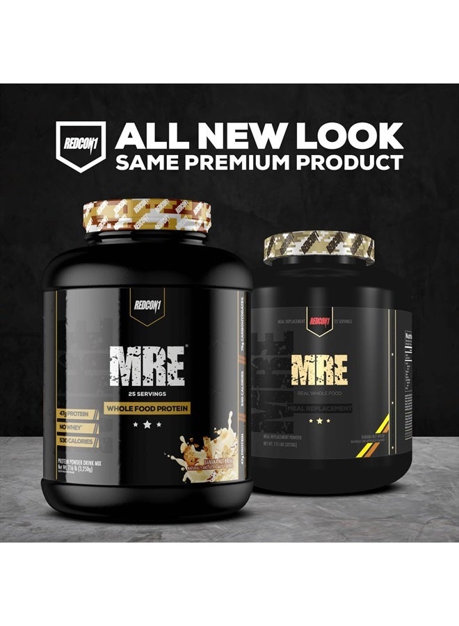 REDCON1 مسحوق بروتين MRE، حليب فانيليا - مزيج بروتين بديل للوجبات مصنوع من زيت MCT والأطعمة الكاملة - بروتين بمكونات طبيعية للمساعدة في استعادة العضلات (25 حصة) - Image 3