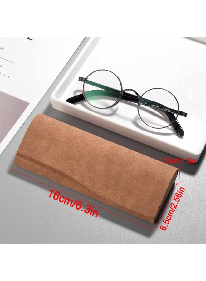 3 Pcs PU Leather Glasses Case Magnetic Closure Eyeglasses Case Portable Hard Shell Box - Image 5