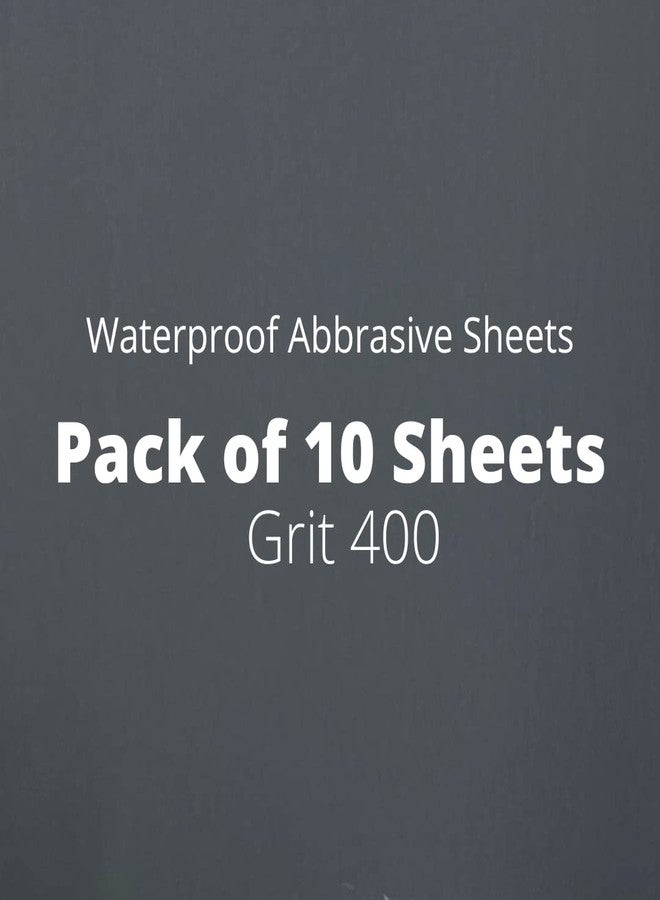 Color Zebra® Waterproof Sanding Paper Grit Size 400 .Pack of 10 Sheets of Latex Silicon Carbide sanding paper Paper Size - 23 cm X 28cm - Image 2