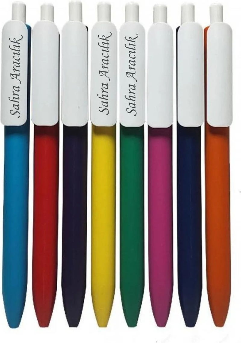 Tusah Colorful Ballpoint Pen Set of 8 Personalized 