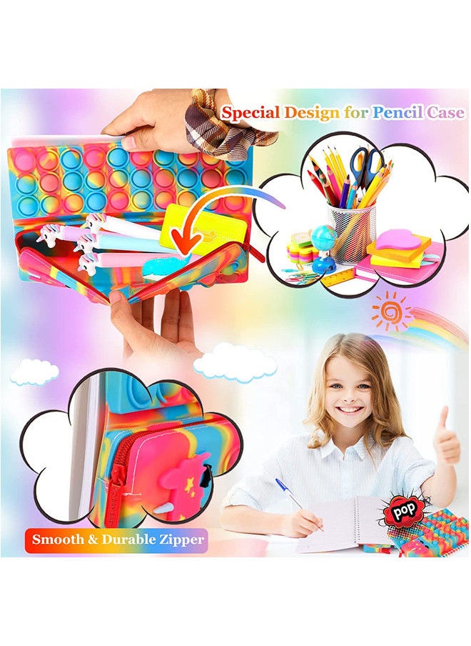 ISank - Pop Notebook Pencil Case, Fidget Push It Bubble Toys Pencil Box Notebook 2 in 1 Design,Relieve Stress Spiral Notebooks A5 Office Cchool Stationery - Image 1