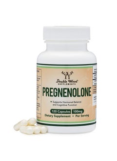 Double Wood Supplements Pregnenolone 100Mg Per Serving (Converted To Progesterone To Boost Progesterone Levels) Third Party Tested 120 Capsules (50Mg Per Capsule) Manufactured In The Usa Nongmo By Double Wood  - Image 2