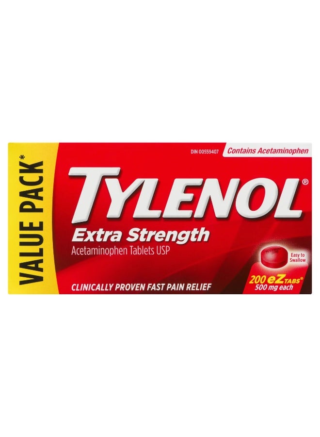 تايلينول قوة إضافية 500 ملغ – أقراص سهلة البلع – 200 قرص - Image 1