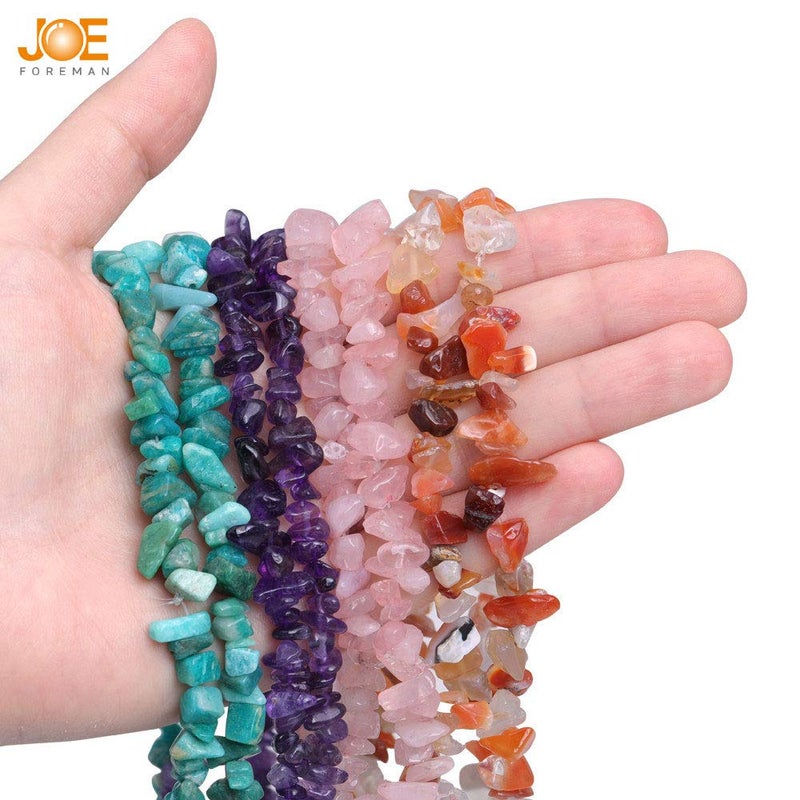JOE FOREMAN Synthetic 6-8mm Opalite Gravel Gemstone Chips Beads Loose Beads for Jewelry Making Wholesale 34" JOE FOREMAN - Image 5