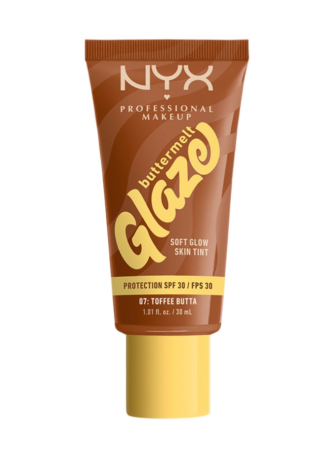 NYX PROFESSIONAL MAKEUP Buttermelt Glaze Soft Glow Skin Tint + SPF/FPS 30 Foundation 12h Wear Toffee Butta  - Image 1