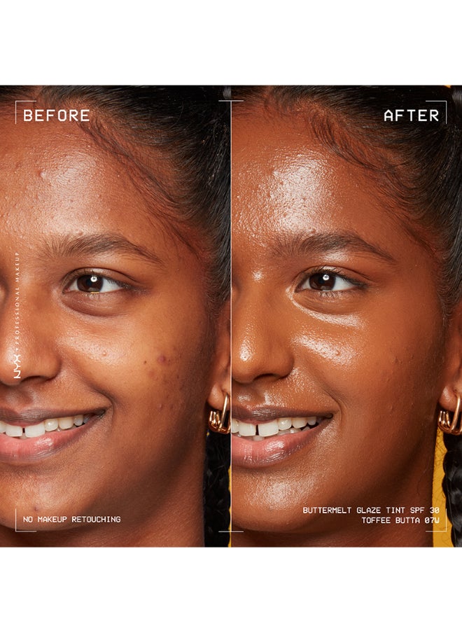 NYX PROFESSIONAL MAKEUP - Buttermelt Glaze Soft Glow Skin Tint + SPF/FPS 30 Foundation 12h Wear Toffee Butta - Image 1