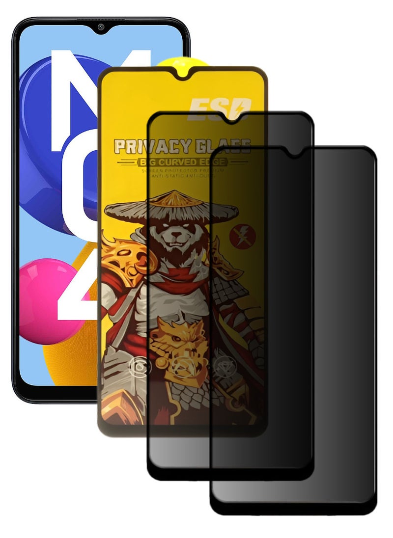ESD 2 Pieces Tempered Dustproof Privacy Glass Screen Protector Compatible For Samsung Galaxy M04 - Image 1