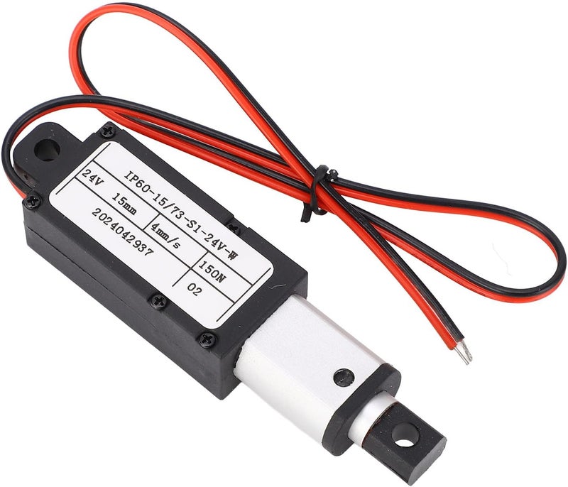 Aramox 24V Mini Linear Actuator Compact Telescopic Motion Actuator for Robot Vacuum Cleaner Industrial Machinery - Aluminum ABS - Image 1