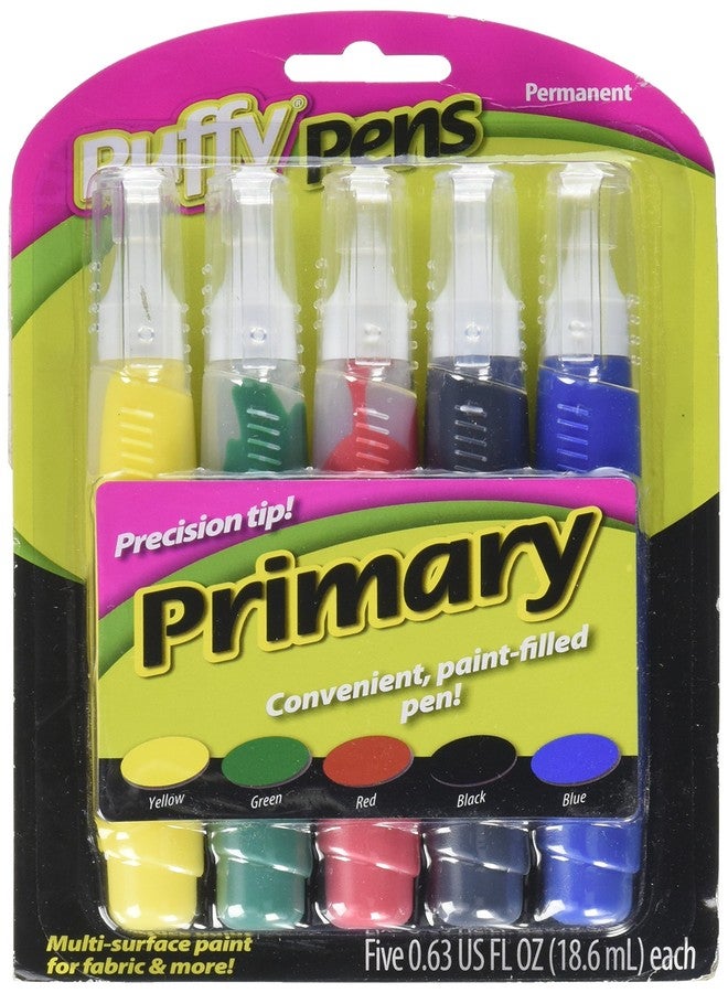 I Love To Create 5-Piece Puffy Paint Pen Set, Primary