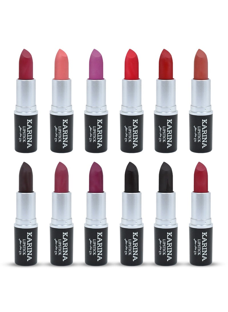 كارينا جموعة مثالية لعاشقات المكياج تجمع بين الأناقة والراحة. تتميز هذه الأرواج بتركيبتها الكريمية الناعمة التي تنساب بسهولة على الشفاه وتمنحك لمسة نهائية أنيقة ومريحة تدوم لساعات - Image 1