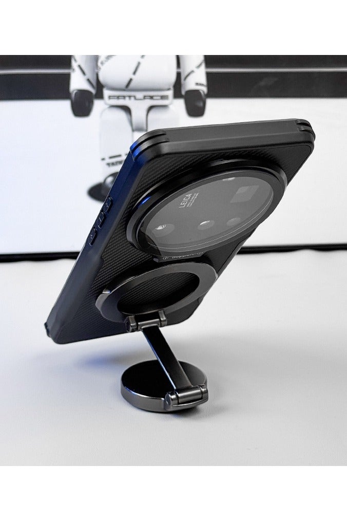 عام غطاء حماية مغناطيسي (ماج سيف) لهاتف Xiaomi 15 Ultra، مصنوع من ألياف الأراميد المغناطيسية، مقاوم للصدمات والخدوش، مزود بوظيفة الوقوف، متوافق مع هاتف Xiaomi 15 Ultra 5G. - Image 3