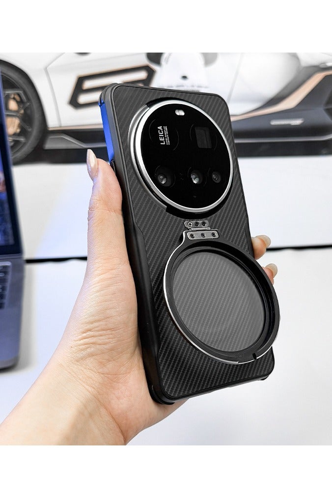 عام غطاء حماية مغناطيسي (ماج سيف) لهاتف Xiaomi 15 Ultra، مصنوع من ألياف الأراميد المغناطيسية، مقاوم للصدمات والخدوش، مزود بوظيفة الوقوف، متوافق مع هاتف Xiaomi 15 Ultra 5G. - Image 2